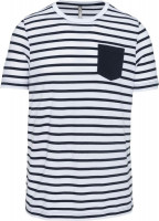 Striped White / Navy