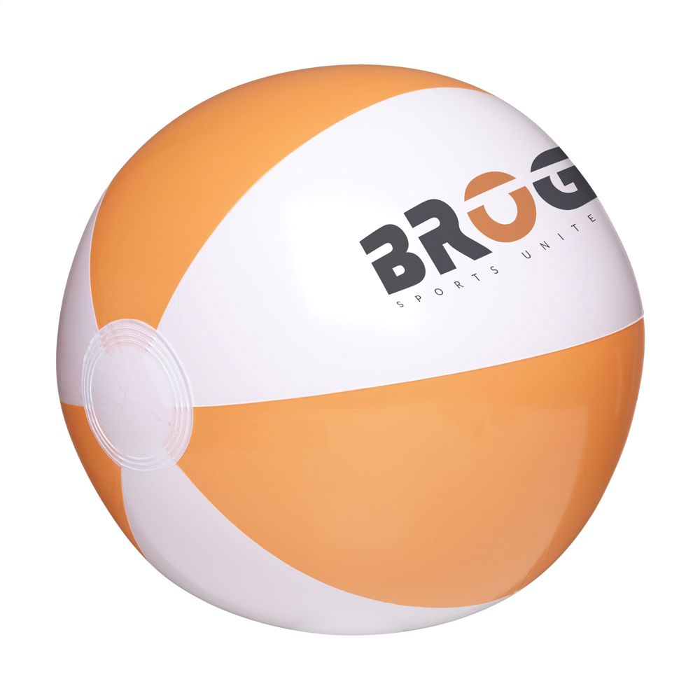 BeachBall Ø 27 cm strandbal - Wit/Oranje