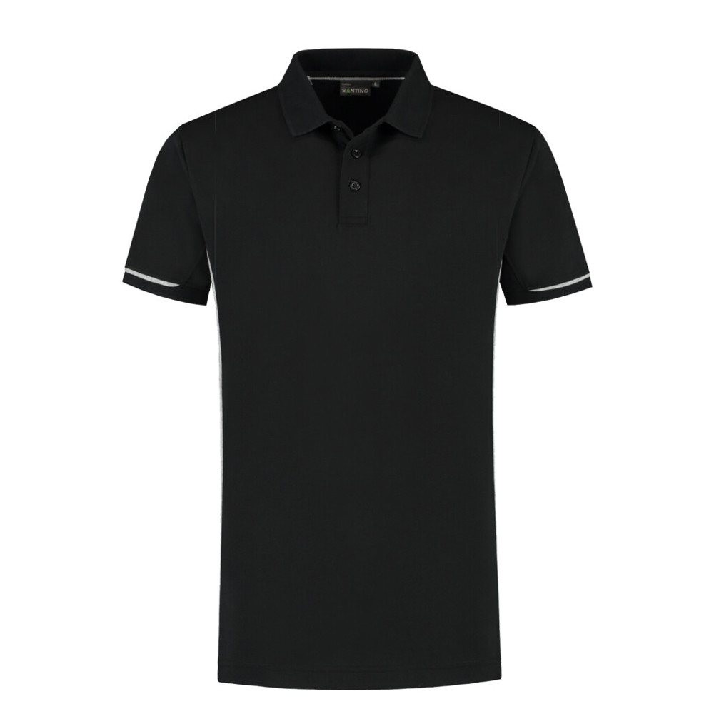 Santino Poloshirt Carsen+ - Black / Sport Grey