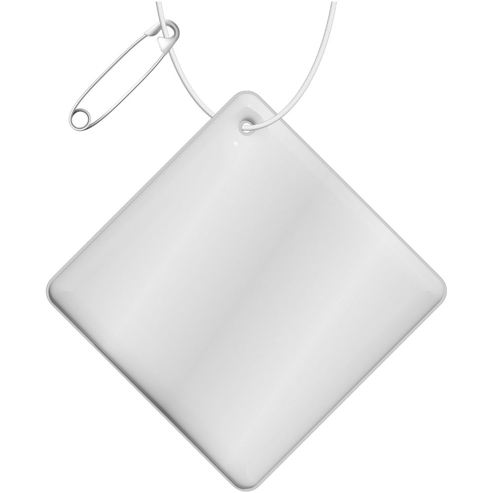 RFX™ H-09 kleine reflecterende TPU hanger met diamant - Wit