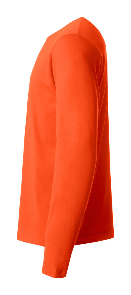 Clique - Basic-T L/S Diep-oranje XXL