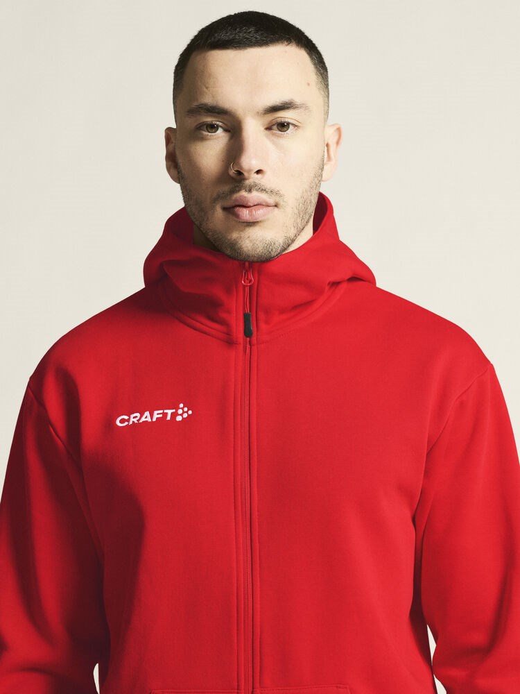 Craft - Community 2.0 Logo FZ Hoodie M Bright red XXL