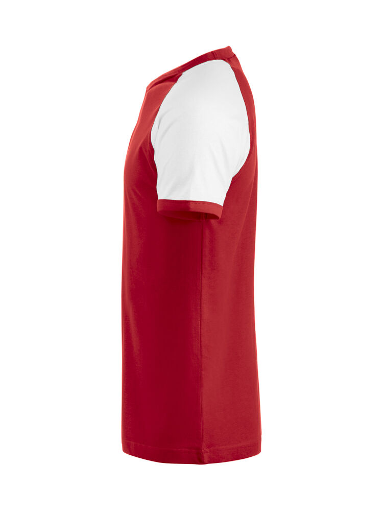 Clique - Raglan-T Red/Wit L