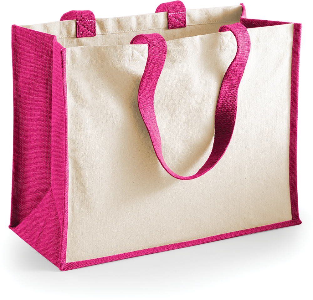 W422 - Printers' jute classic shopper - Fuchsia