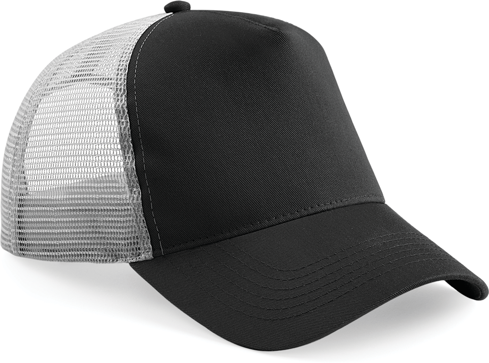 B640 - Snapback truckerpet - Black / Light Grey