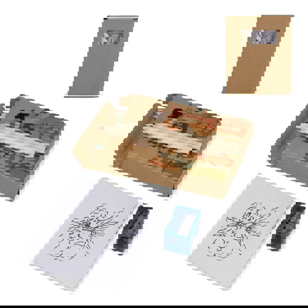 8-delige kleurset in kraft doosje