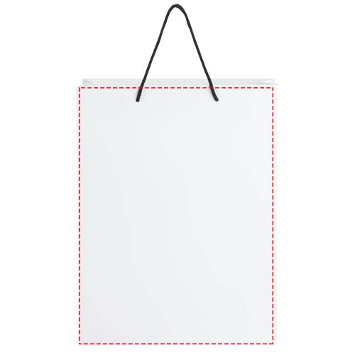 Handgemaakte 170 g/m2 integra papieren tas met PP woven handgrepen - 31 x 12 x 41 cm