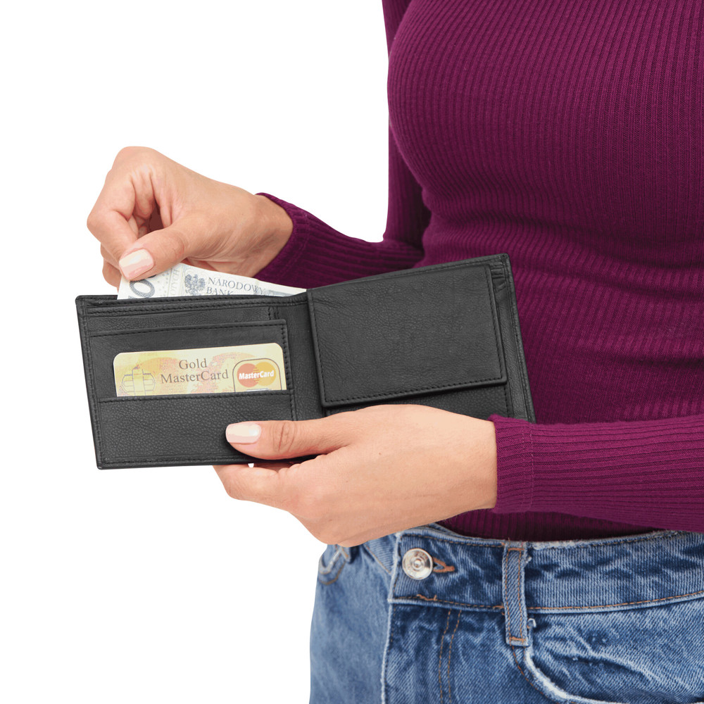 PALERMO - Portemonnee van echt leer