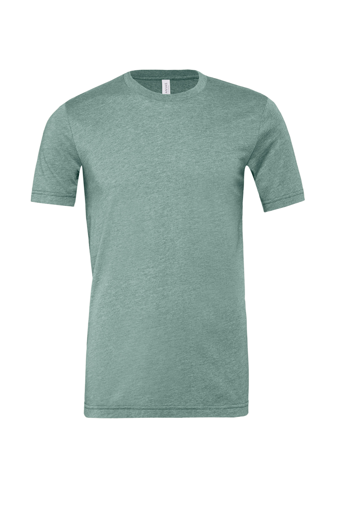 BE3001CVC - Heather jersey T-shirt met korte mouwen - Heather Dusty Blue