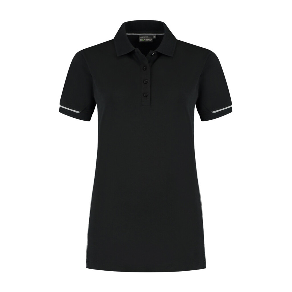 Santino Poloshirt Carsen Ladies - Black / Sport Grey
