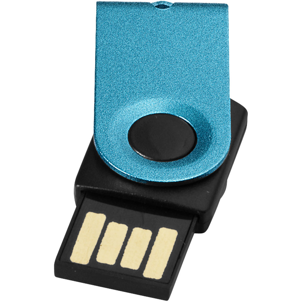 Mini USB stick - Aqua, Zwart
