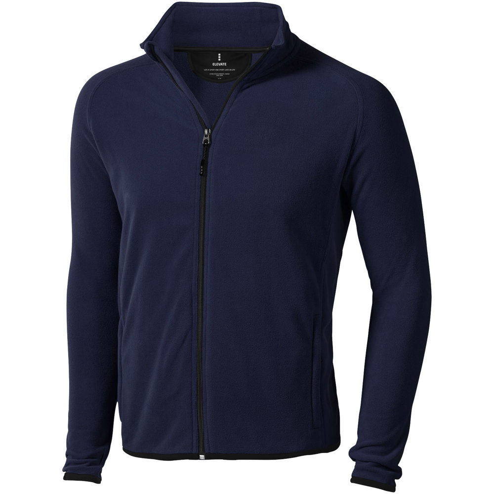 Brossard fleece heren jas met ritssluiting - marineblauw