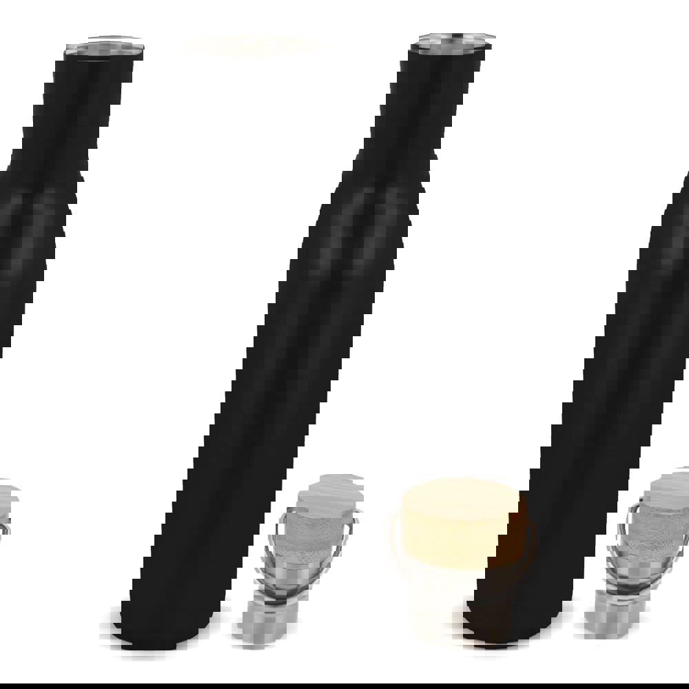 Thermo fles met bamboe deksel 500ml