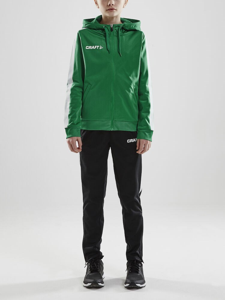 Craft - Pro Control Hood Jacket Jr Team Green/White 158/164