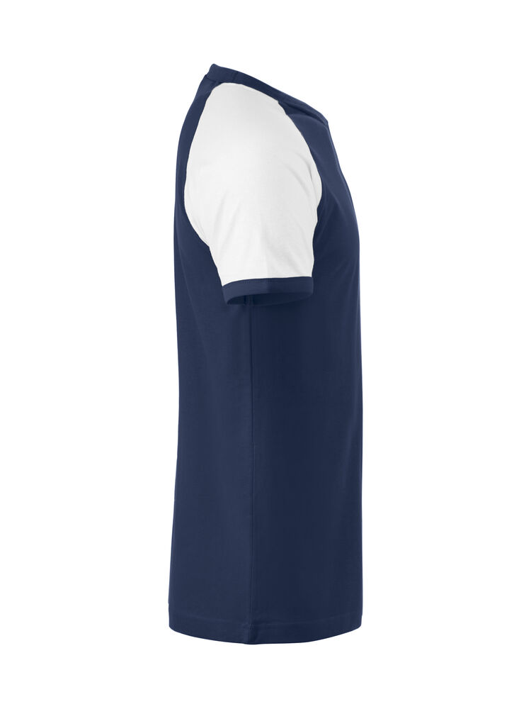 Clique - Raglan-T Navy/Wit XL