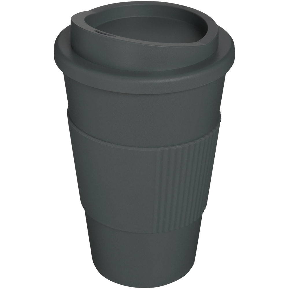 Americano® 350 ml geïsoleerde beker met grip - grijs