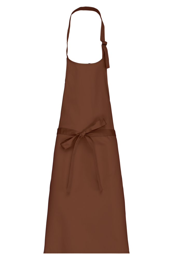 K8000 - Schort van polykatoen zonder zak - Cacao