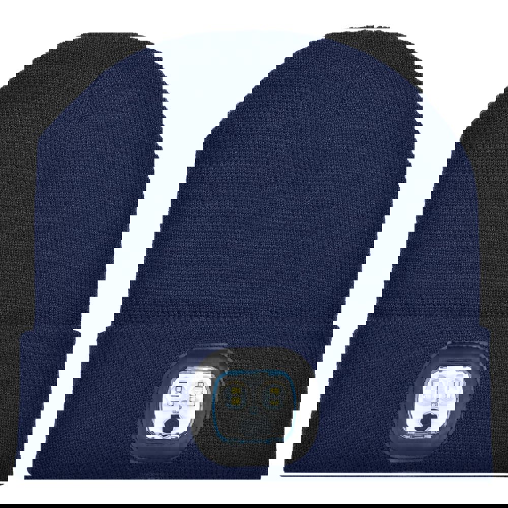Gebreide muts met ledlamp - Navy (PMS 533c) / Navy