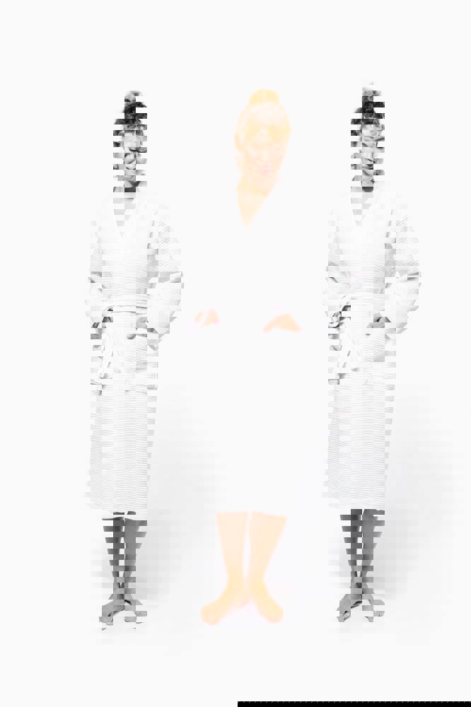 K122C - Kimono Badjas Honinggraatstructuur