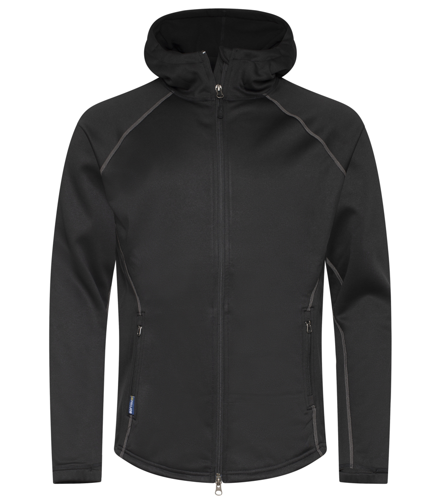 3314 HOODIE IN MICROFLEECE - zwart
