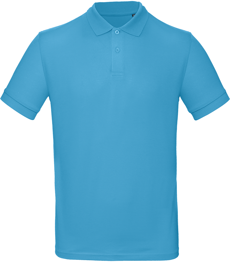 - Men's organic polo shirt - Very Turquoise