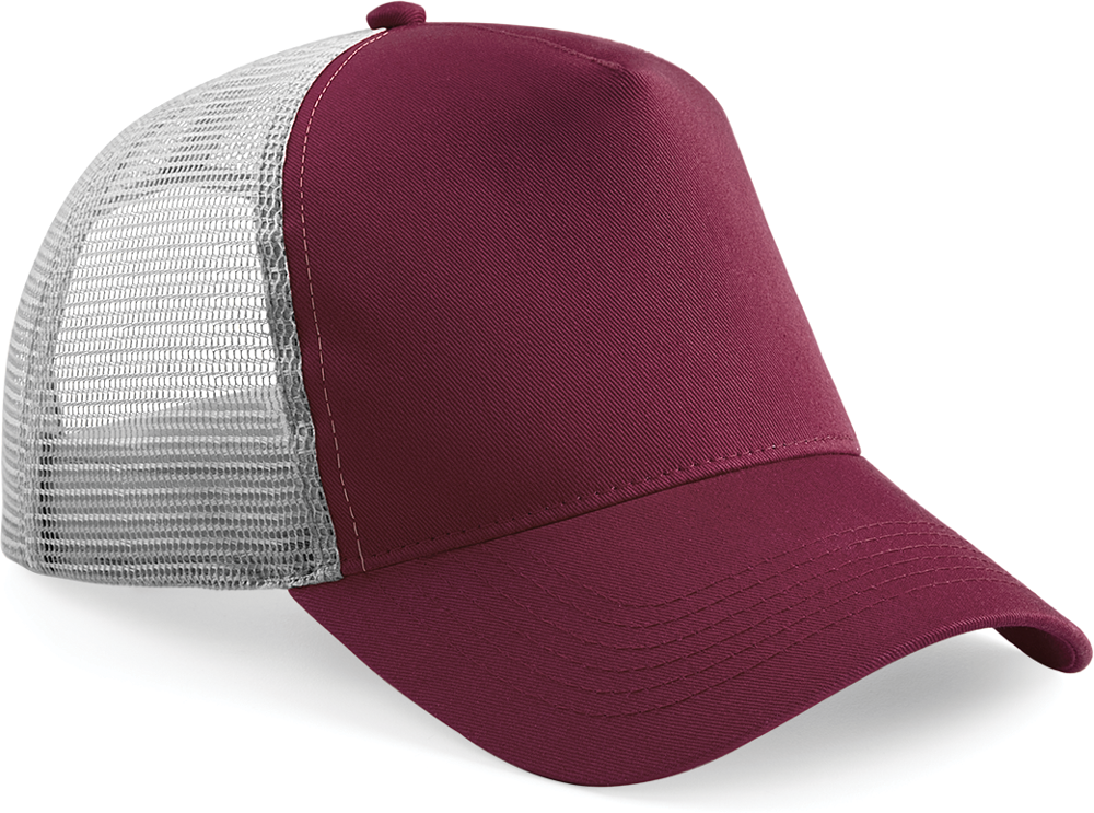 B640 - Snapback truckerpet - Burgundy / Light Grey