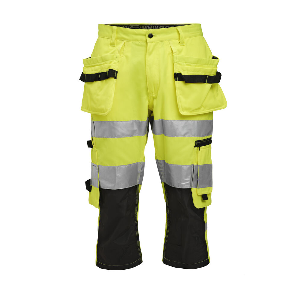 Jobman - 2217 Hi-Vis Long Shorts - Geel/Zwart