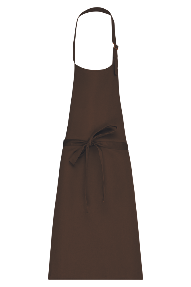 K8000 - Schort van polykatoen zonder zak - Chocolate