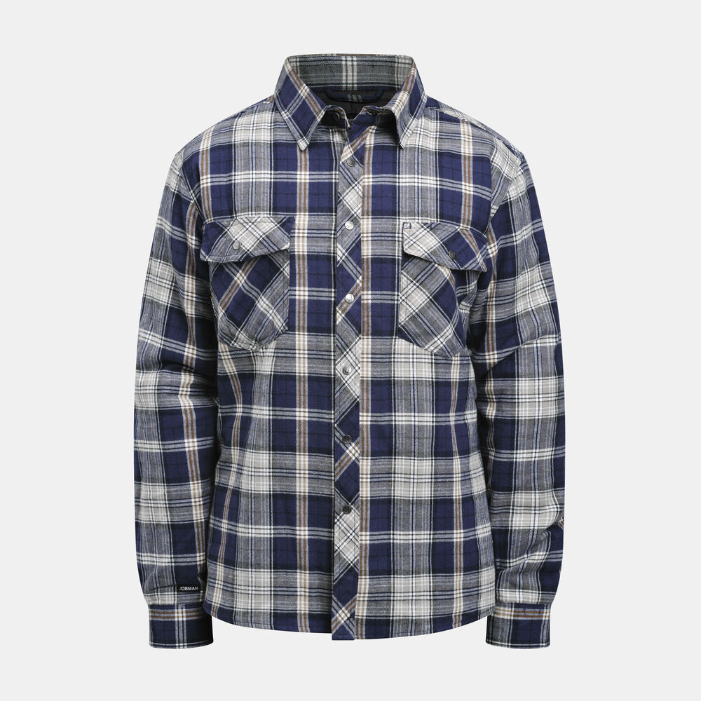 Jobman - 5157 Flannel Shirt Lined - Navy/Grijs