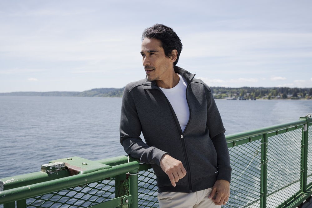 Cutter & Buck - Pemberton Cardigan Full Zip Heren Khaki 4XL