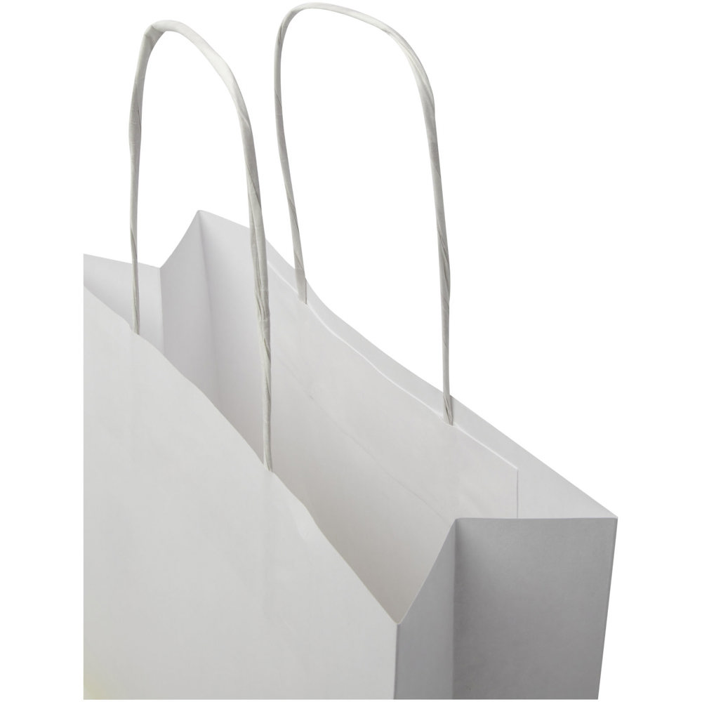 Papieren tas 120 g/m2 gemaakt van kraftpapier met gedraaide handgrepen - 24 x 9 x 24 cm