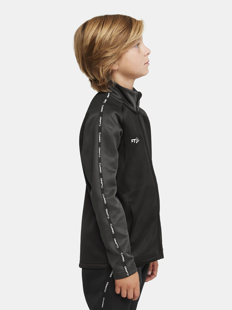 Craft - Squad 2.0 Full Zip Jr Black-Granite 122/128