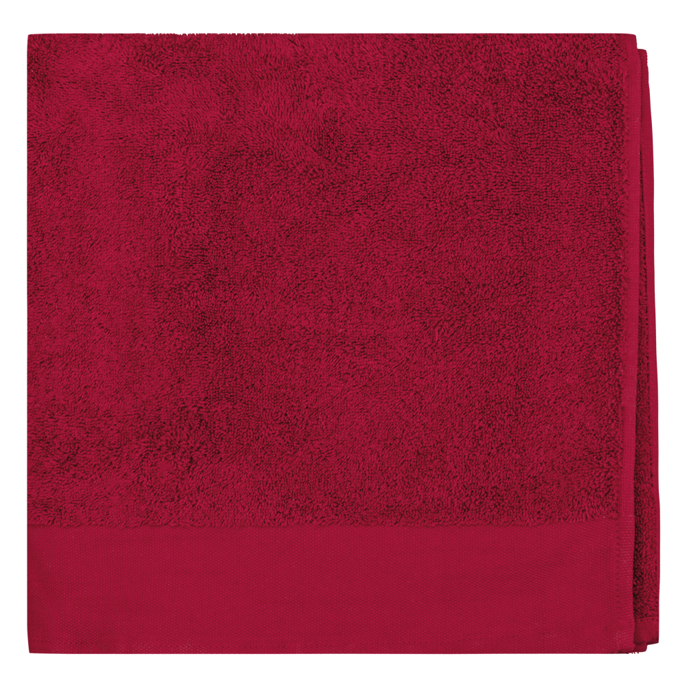 - Biologische badhanddoek 140 x 70 cm - Hibiscus Red