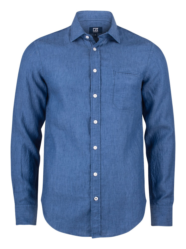 Cutter & Buck - Summerland Linen Heren - Dream blauw