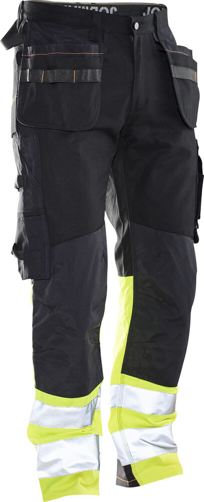 Jobman - 2297 Hi-Vis Trousers Cotton HP - Zwart/Geel