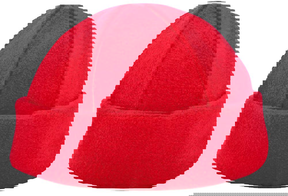 Fleece muts 6 panelen - Rood (PMS 199c) / Rood