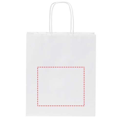 Papieren tas 80 g/m2 gemaakt van kraftpapier met gedraaide handgrepen - 18 x 8 x 21 cm