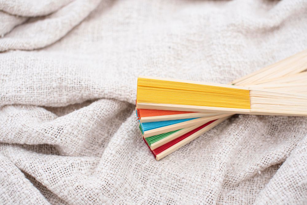 Bamboe handwaaier Elio