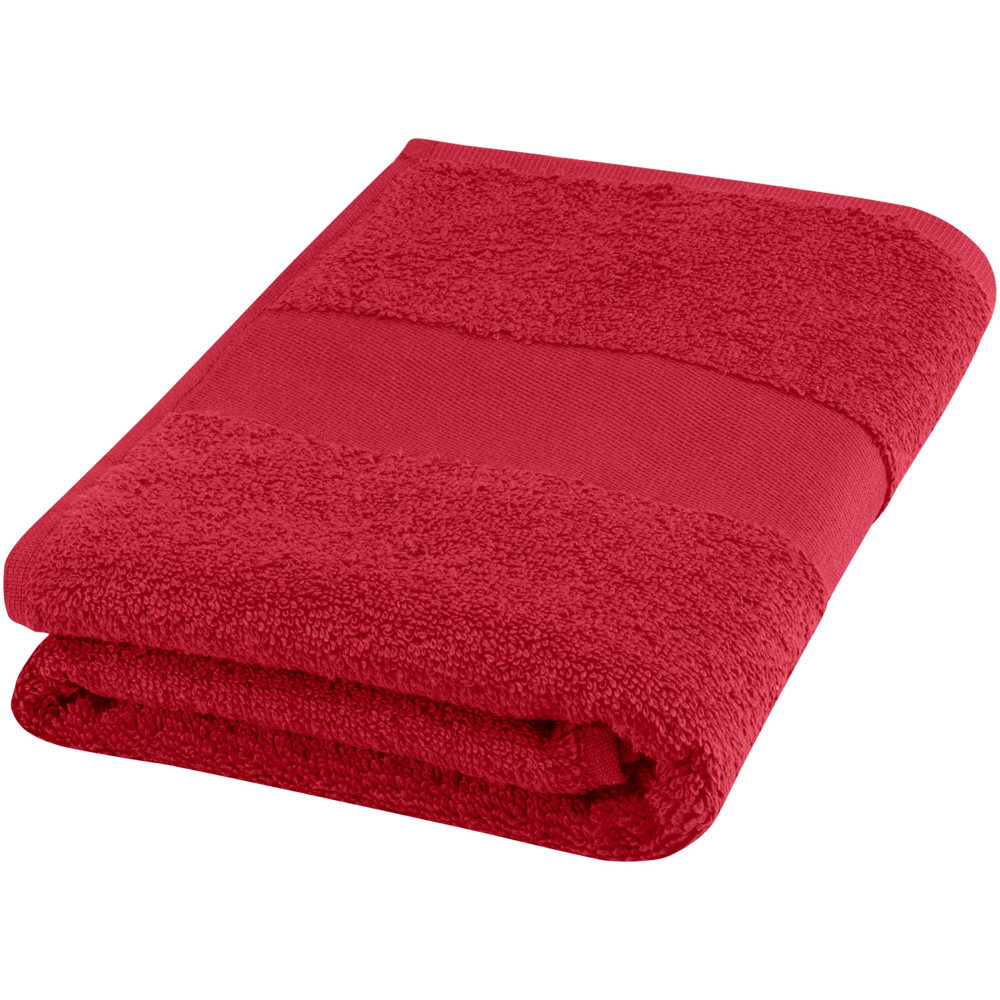 Charlotte handdoek 50 x 100 cm van 450 g/m² katoen - rood