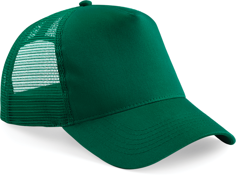 B640 - Snapback truckerpet - Bottle Green / Bottle Green
