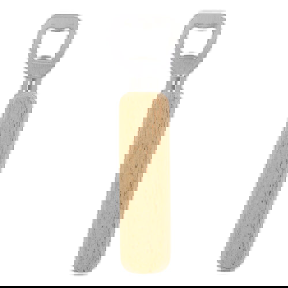 Flesopener met houten handvat