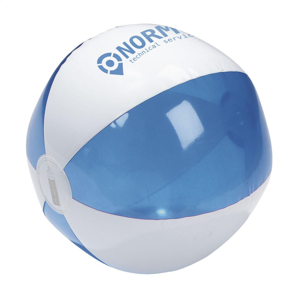 BeachBall Ø 24 cm strandbal - wit/blauw (± PMS 2194C)