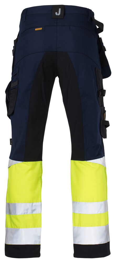 Jobman - 2134 Hi-Vis Stretch Trousers Core HP Navy/Geel 96