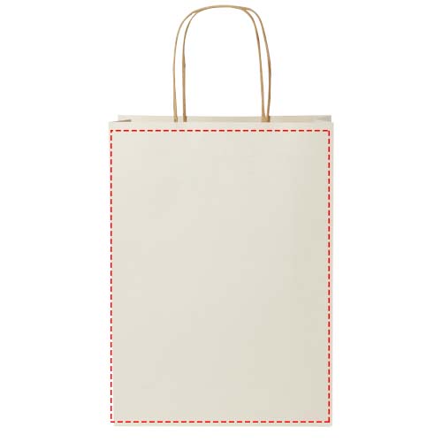 Papieren tas 150 g/m2 gemaakt van landbouwafval met gedraaide handgrepen - 24 x 9 x 32 cm