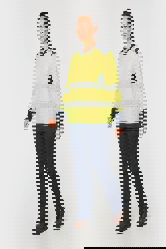 WK361 - Gerecycled veiligheids-T-shirt lange mouwen