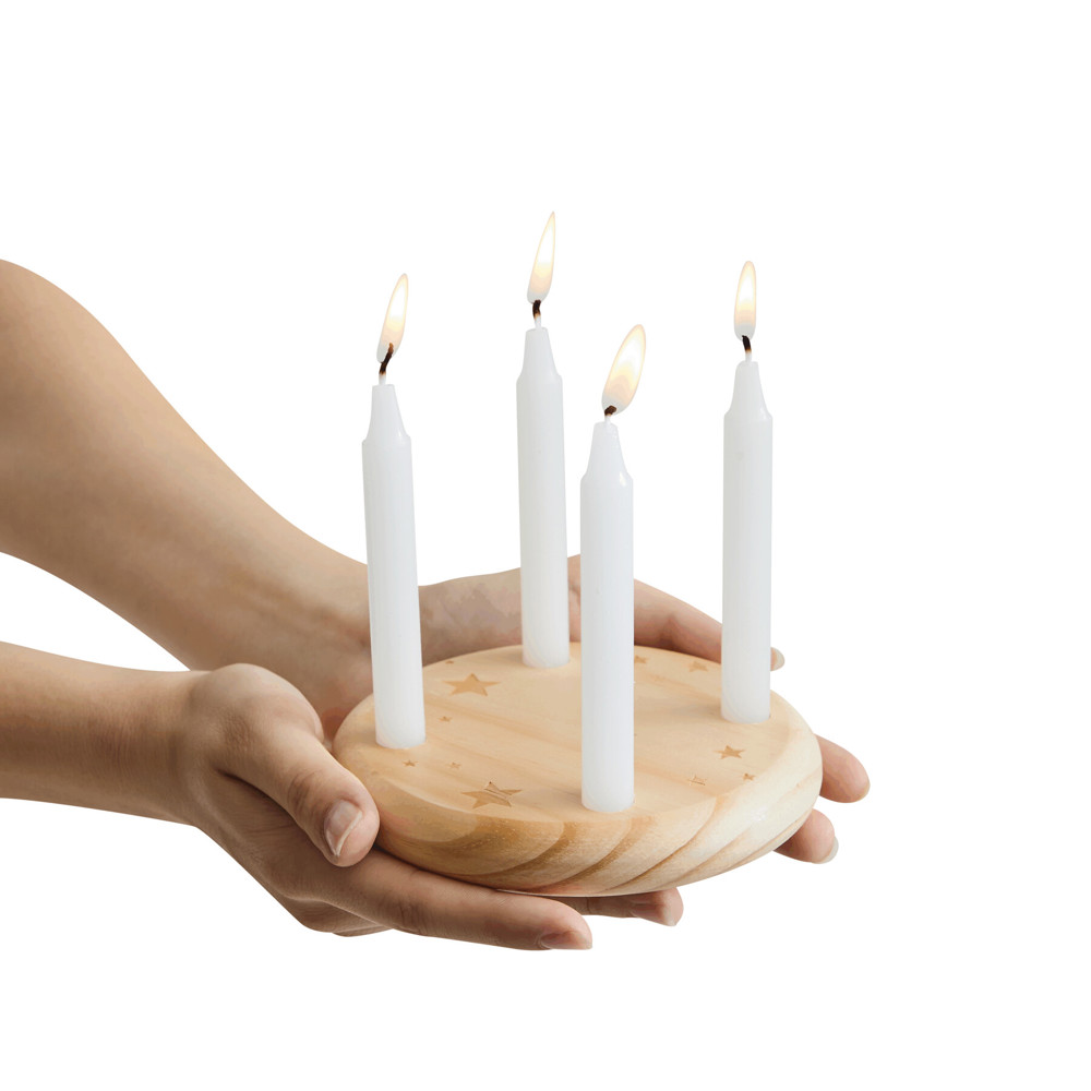 4-CHRISTMAS - Kleine houten adventskrans