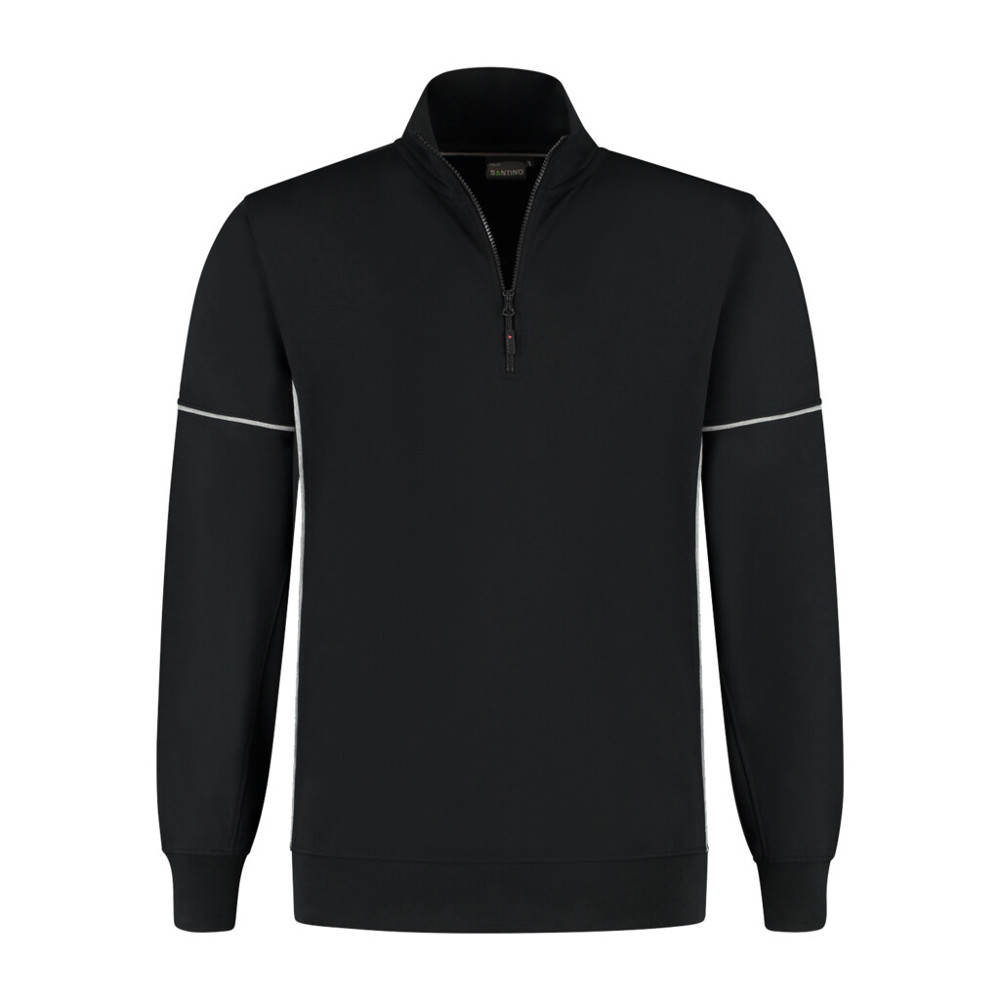 Santino Zipsweater Collin - Black / Sport Grey