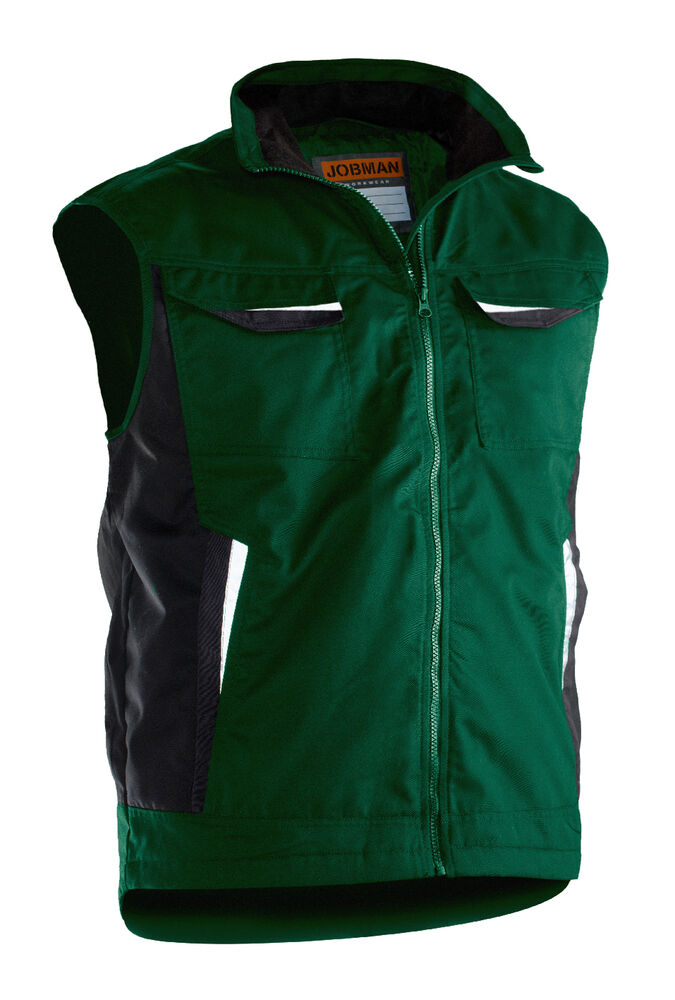 Jobman - 7517 Service Vest Lined - Bosgroen