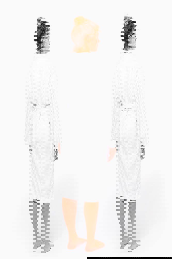 K122C - Kimono Badjas Honinggraatstructuur