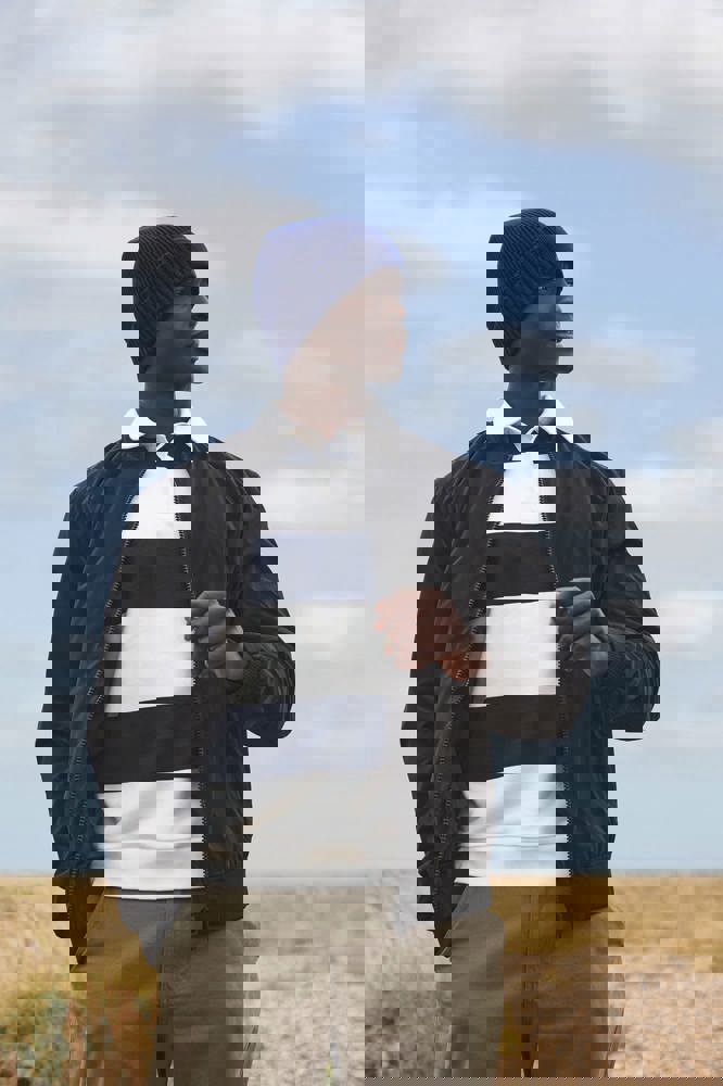 B438N - Biologisch katoenen muts met technische patch